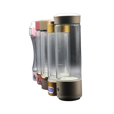 بيع أفضل زجاجة مياه زجاجية هيدروجين كهربائية صحية ملونة خفيفة SPE المحمولة HHO مولد المياه
